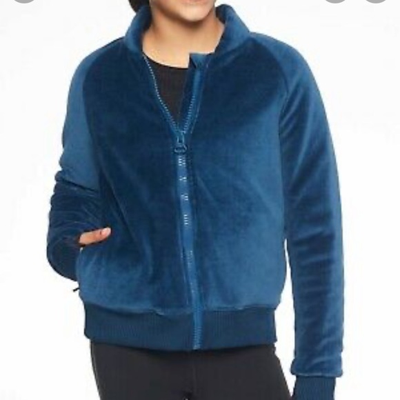 Athleta Jackets & Coats Athleta Girl Royal Plush Puffer Peacock